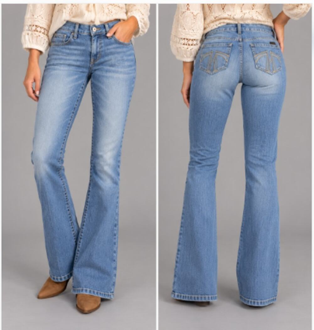 Seven7 Women’s Bootcut Jeans Size 10 Light Wash Stretch Denim